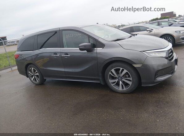 5FNRL6H88NB043795 2022 HONDA ODYSSEY Gray Widok wnętrza z tyłu