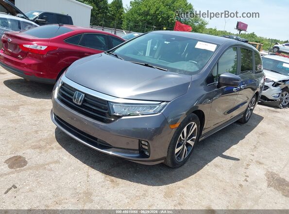 5FNRL6H89RB061373 2024 HONDA ODYSSEY Gray Առջևի ձախ երեք քառորդ տեսարան