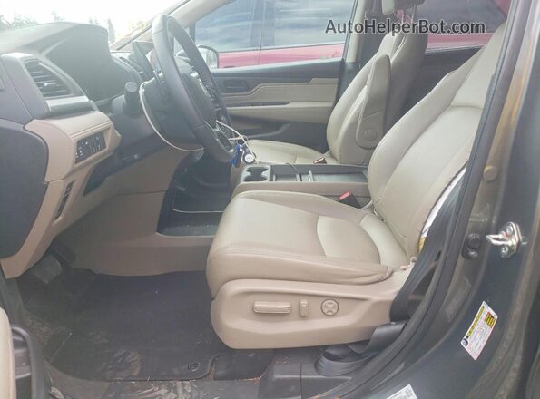 5FNRL6H8XJB009142 2018 HONDA ODYSSEY Gray Widok wnętrza z przodu