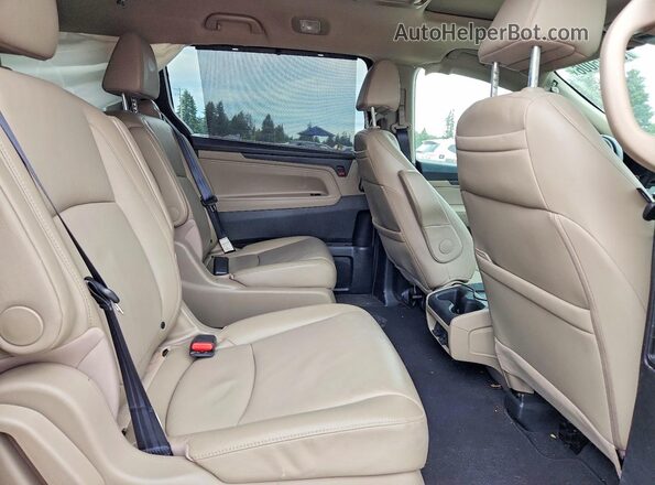 5FNRL6H8XJB009142 2018 HONDA ODYSSEY Gray Widok wnętrza z tyłu
