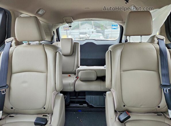 5FNRL6H8XJB009142 2018 HONDA ODYSSEY Gray Widok tylnych siedzeń