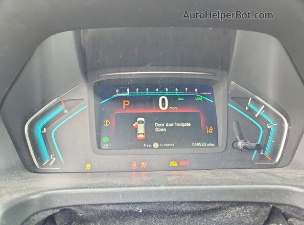 5FNRL6H8XJB009142 2018 HONDA ODYSSEY Gray Widok zestawu wskaźników