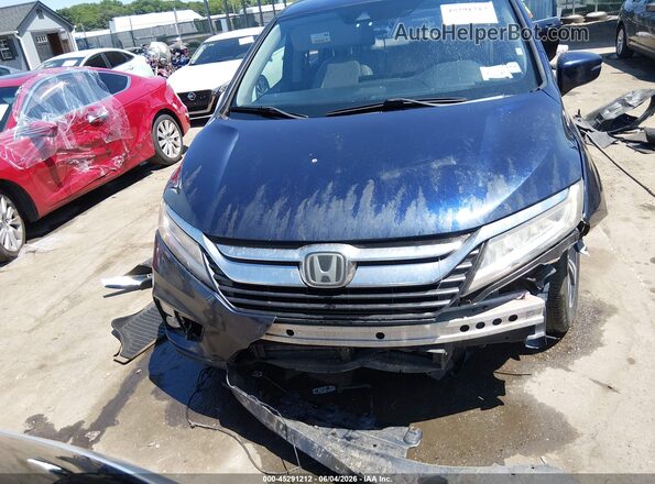 5FNRL6H8XJB037278 2018 HONDA ODYSSEY Blue Widok wnętrza z tyłu