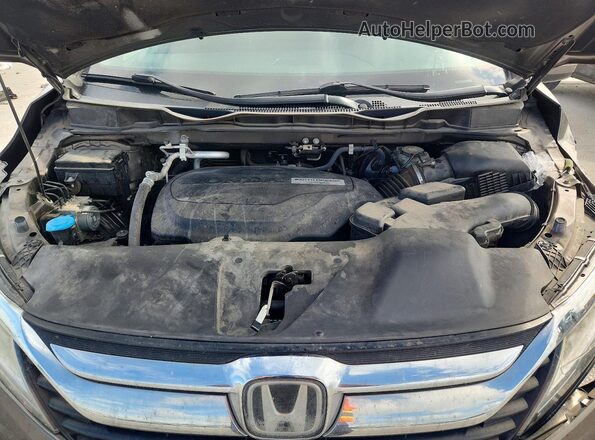 5FNRL6H90KB112001 2019 HONDA ODYSSEY Brown ძრავის განყოფილების ხედი