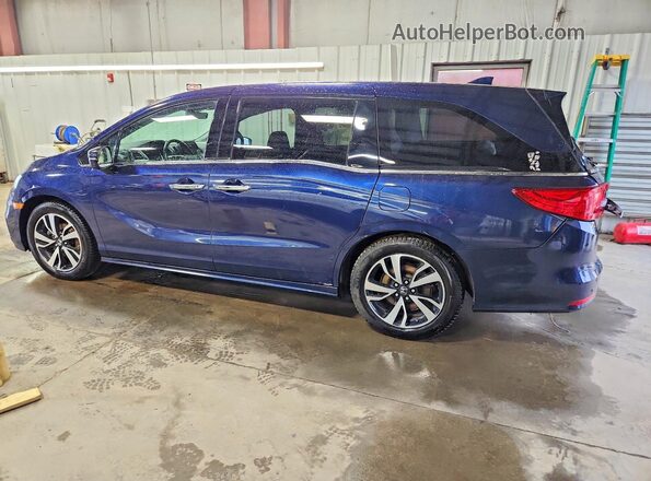 5FNRL6H91JB012908 2018 HONDA ODYSSEY Blue Задня ліва чверть