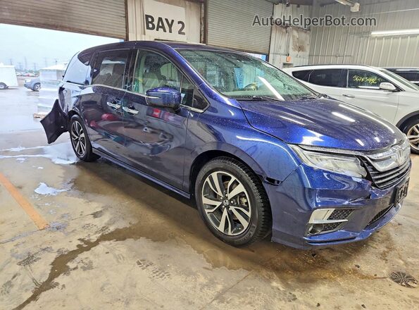 5FNRL6H91JB012908 2018 HONDA ODYSSEY Blue Передня права чверть