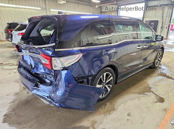 5FNRL6H91JB012908 2018 HONDA ODYSSEY Blue Задня права чверть