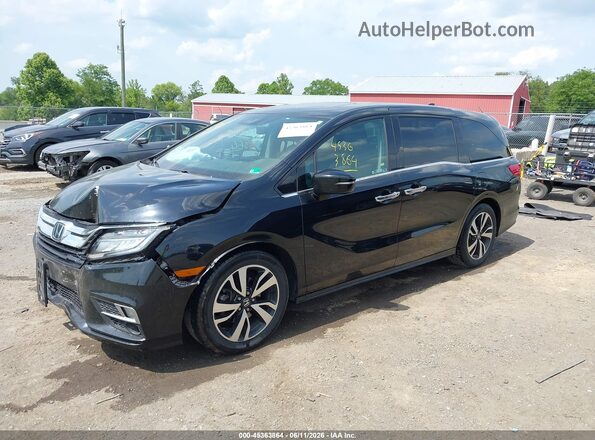 5FNRL6H91LB050979 2020 HONDA ODYSSEY Black წინა მარცხენა ხედი სამი მეოთხედიდან