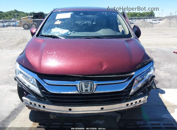 5FNRL6H93JB049703 2018 HONDA ODYSSEY Maroon წინა ხედი