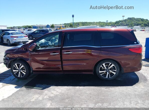 5FNRL6H93JB049703 2018 HONDA ODYSSEY Maroon უკანა სალონის ხედი