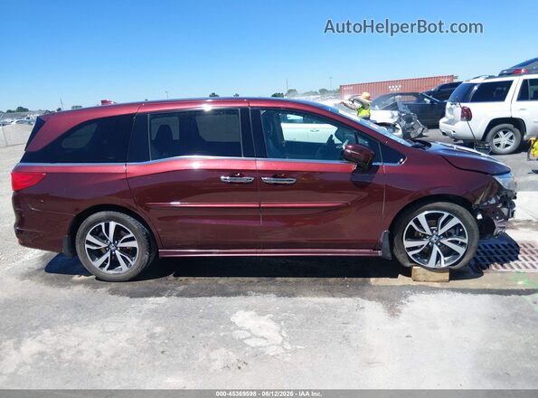 5FNRL6H93JB049703 2018 HONDA ODYSSEY Maroon ხელსაწყოთა პანელის ხედი