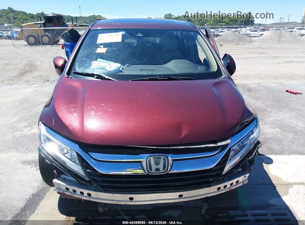 5FNRL6H93JB049703 2018 HONDA ODYSSEY Maroon წინა პანელის ხედი