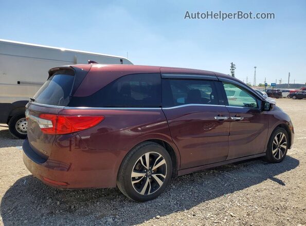 5FNRL6H93JB049717 2018 HONDA ODYSSEY Maroon Rear right