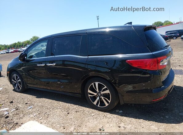 5FNRL6H94JB021358 2018 HONDA ODYSSEY Black Widok wnętrza z tyłu