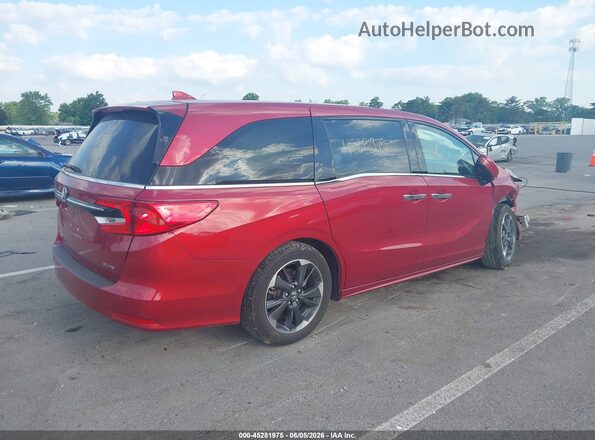 5FNRL6H94NB041616 2022 HONDA ODYSSEY Red Задня права чверть