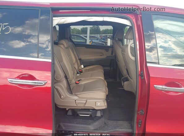 5FNRL6H94NB041616 2022 HONDA ODYSSEY Red Вид наклейки з VIN-кодом