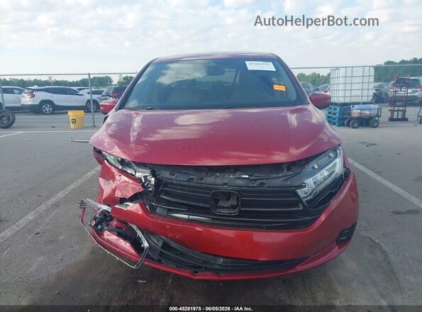 5FNRL6H94NB041616 2022 HONDA ODYSSEY Red Вид щитка приладів