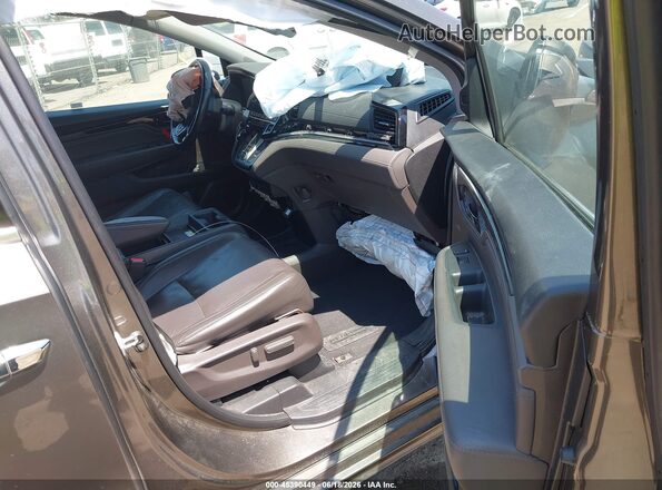 5FNRL6H95JB071380 2018 HONDA ODYSSEY Brown წინა სალონის ხედი