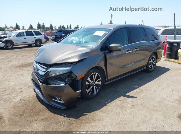 5FNRL6H95JB071380 2018 HONDA ODYSSEY Brown წინა მარცხენა ხედი სამი მეოთხედიდან
