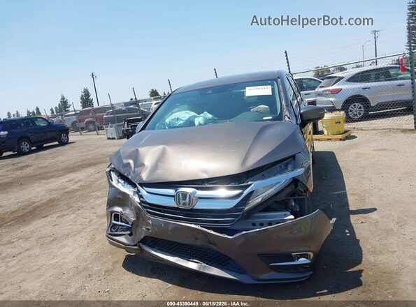 5FNRL6H95JB071380 2018 HONDA ODYSSEY Brown უკანა სალონის ხედი