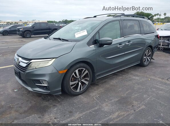5FNRL6H96JB111062 2018 HONDA ODYSSEY Gray Vista tres cuartos delantera izquierda