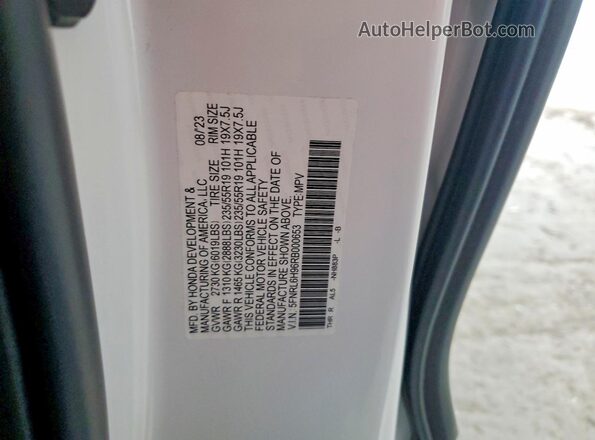 5FNRL6H96RB000653 2024 HONDA ODYSSEY White Շարժիչի բաժամունքի տեսք