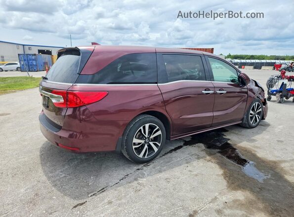 5FNRL6H97KB059975 2019 HONDA ODYSSEY Burgundy Trasero derecho