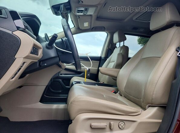 5FNRL6H97KB059975 2019 HONDA ODYSSEY Burgundy Vista interior delantera