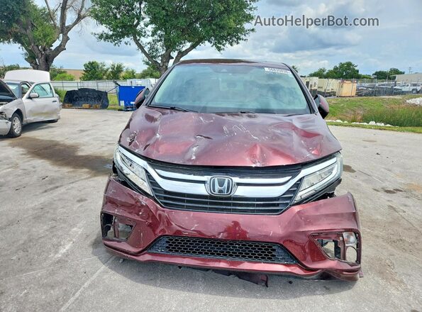 5FNRL6H97KB059975 2019 HONDA ODYSSEY Burgundy Vista frontal