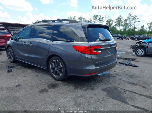5FNRL6H98NB002947 2022 HONDA ODYSSEY Gray Trasero izquierdo