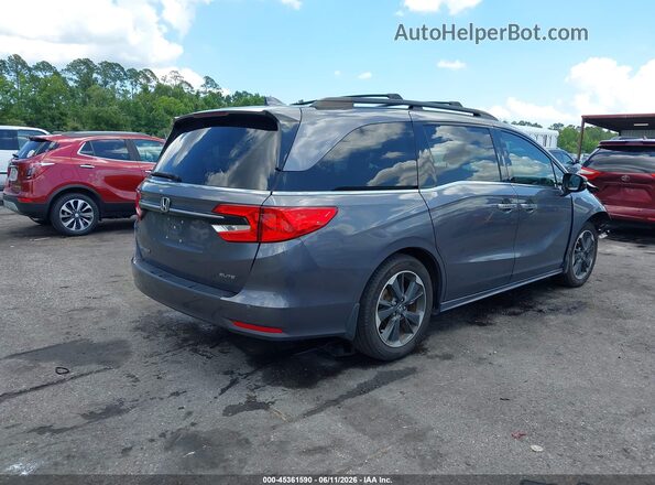 5FNRL6H98NB002947 2022 HONDA ODYSSEY Gray Trasero derecho
