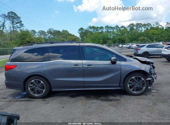 5FNRL6H98NB002947 2022 HONDA ODYSSEY Gray Vista interior trasera