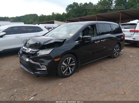 5FNRL6H99JB000747 2018 HONDA ODYSSEY Черный Передняя левая четверть