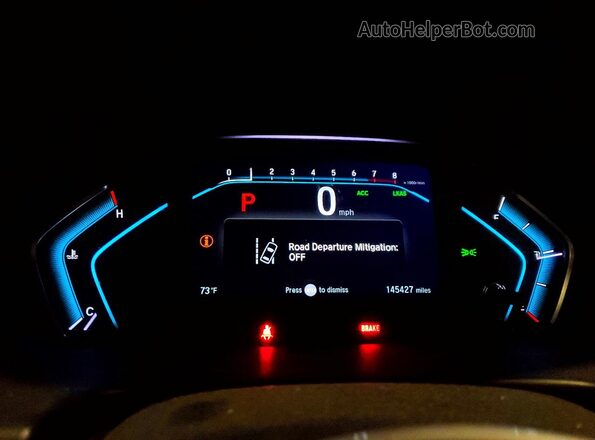 5FNRL6H9XJB087509 2018 HONDA ODYSSEY White Vista del cuadro de instrumentos