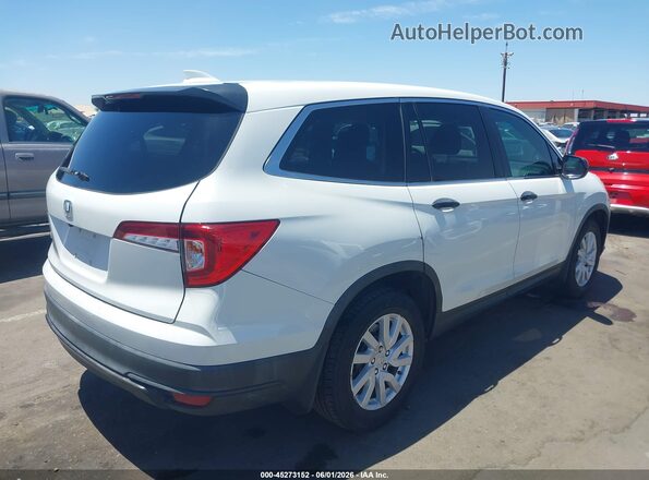 5FNYF5H11LB028293 2020 HONDA PILOT White Задня права чверть