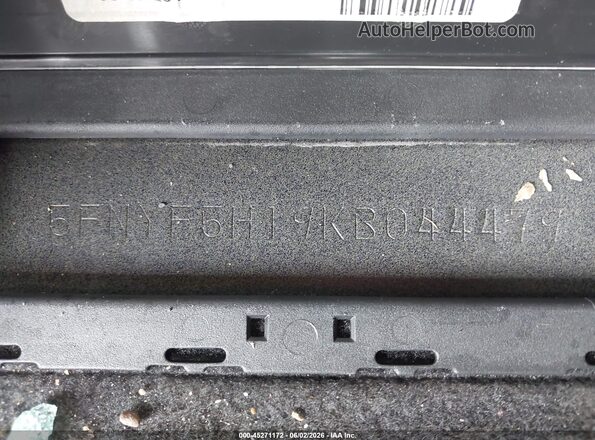 5FNYF5H19KB044479 2019 HONDA PILOT Blue Vista del compartimento del motor