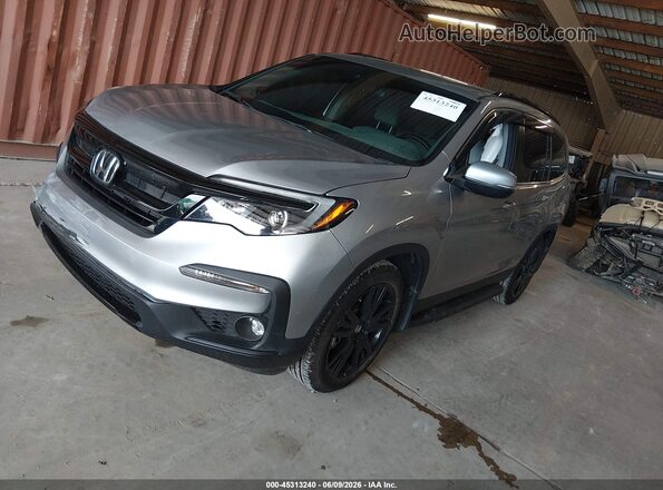5FNYF5H27MB014943 2021 HONDA PILOT Silver წინა მარცხენა ხედი სამი მეოთხედიდან