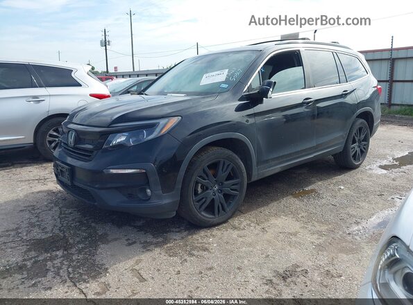 5FNYF5H28MB038099 2021 HONDA PILOT Черный Передняя левая четверть