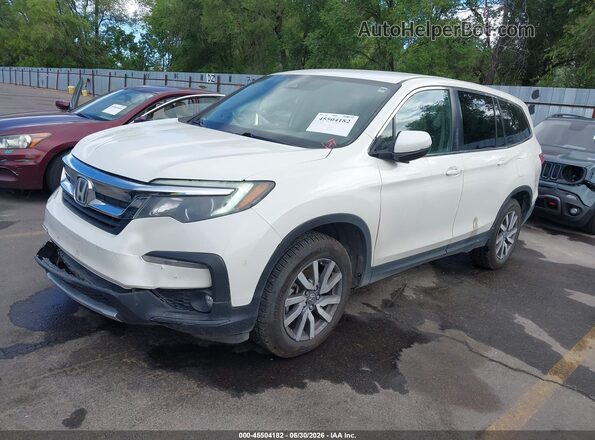 5FNYF5H30KB013171 2019 HONDA PILOT White წინა მარცხენა ხედი სამი მეოთხედიდან