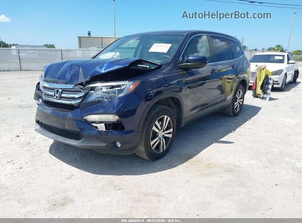 5FNYF5H35HB020531 2017 HONDA PILOT Navy Առջևի ձախ երեք քառորդ տեսարան