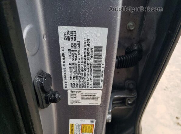5FNYF5H37LB026193 2020 HONDA PILOT Silver 
