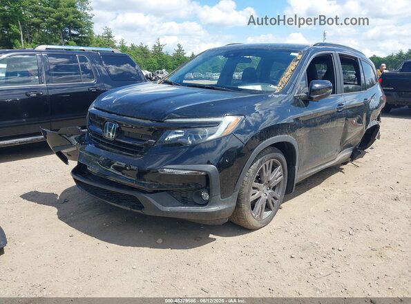 5FNYF5H37NB019196 2022 HONDA PILOT Black Առջևի ձախ երեք քառորդ տեսարան
