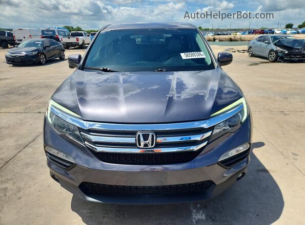 5FNYF5H51JB010067 2018 HONDA PILOT Gray Front view