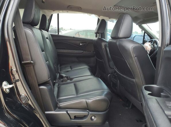 5FNYF5H56KB030221 2019 HONDA PILOT Black Rear interior view