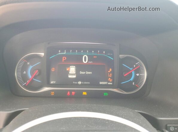5FNYF5H58NB035845 2022 HONDA PILOT White Vista del cuadro de instrumentos