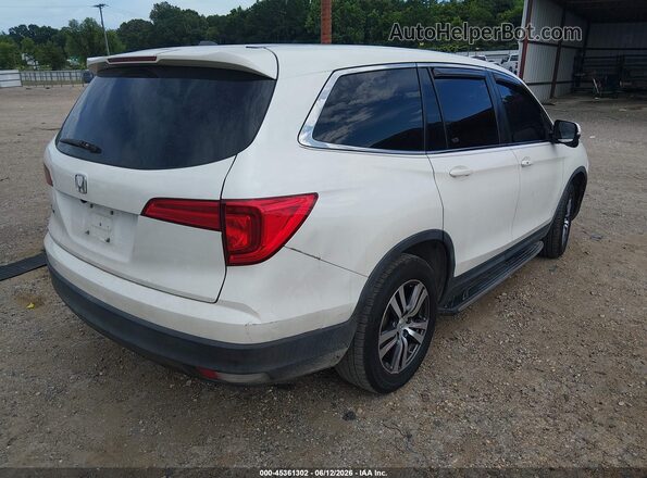 5FNYF5H59JB000290 2018 HONDA PILOT Белый Задняя правая четверть
