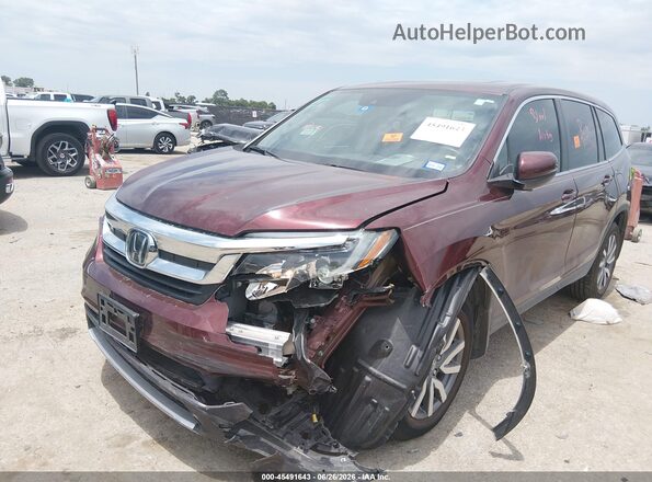 5FNYF5H5XKB017780 2019 HONDA PILOT Красный Вид спереди