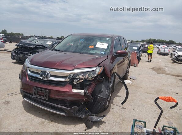 5FNYF5H5XKB017780 2019 HONDA PILOT Красный Передняя левая четверть