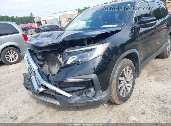 5FNYF5H5XMB019810 2021 HONDA PILOT Black Front view