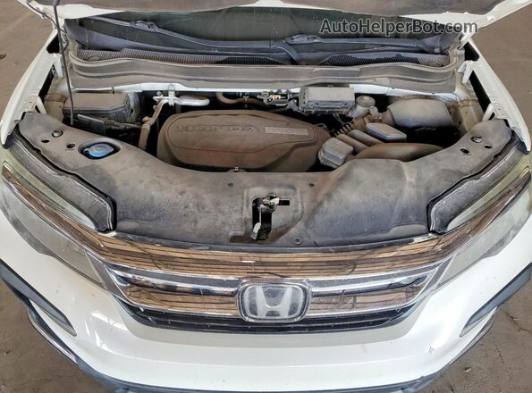 5FNYF5H64KB001986 2019 HONDA PILOT White Engine compartment view